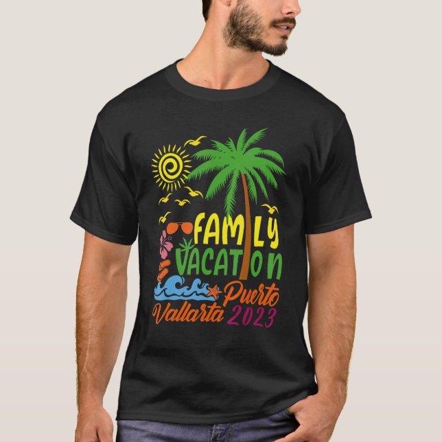 T-shirt Puerto Vallarta Vacances Correspondantes 2023 Mexi (Devant)