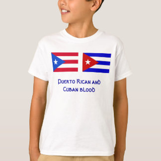 T-shirt PuertoRico_flag, Cuba_flag, Portoricain et Cu…