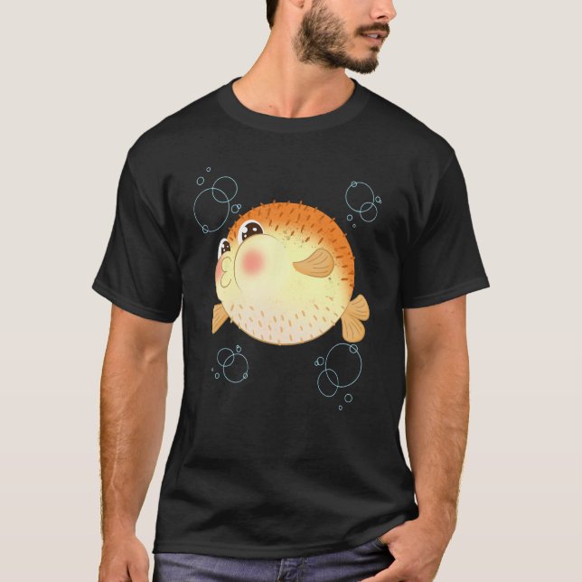 T-shirt Pufferfish Blowfish Tetraodontidae Sea Squab Ballo (Devant)