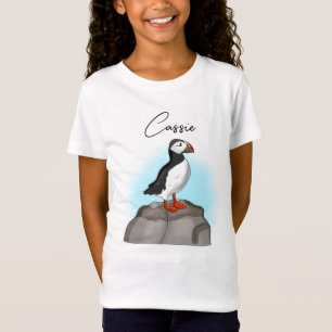 T-Shirt Puffin à main fine personnalisé