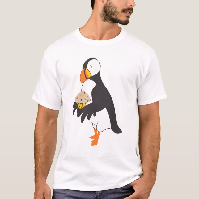 T-shirt Puffin avec muffin (Devant)