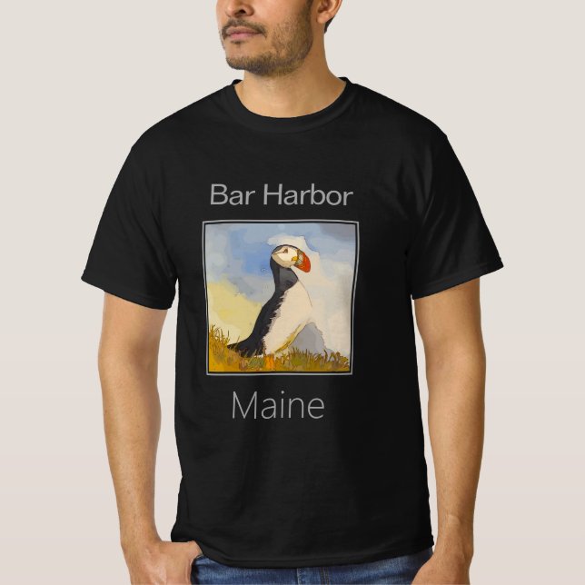 T-shirt Puffin, Bar Harbour, Maine (Devant)