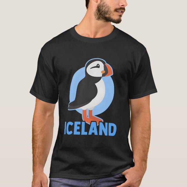 T-shirt Puffin Bird Iceland Animal (Devant)