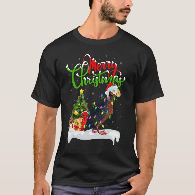 T-shirt Puffin Bird   Xmas Decorations Santa Puffin Christ (Devant)