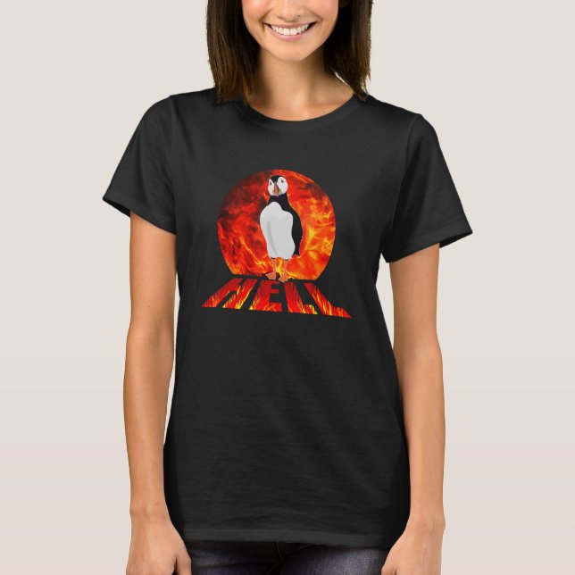 T-shirt Puffin Hell Sweer Animal Pun (Devant)