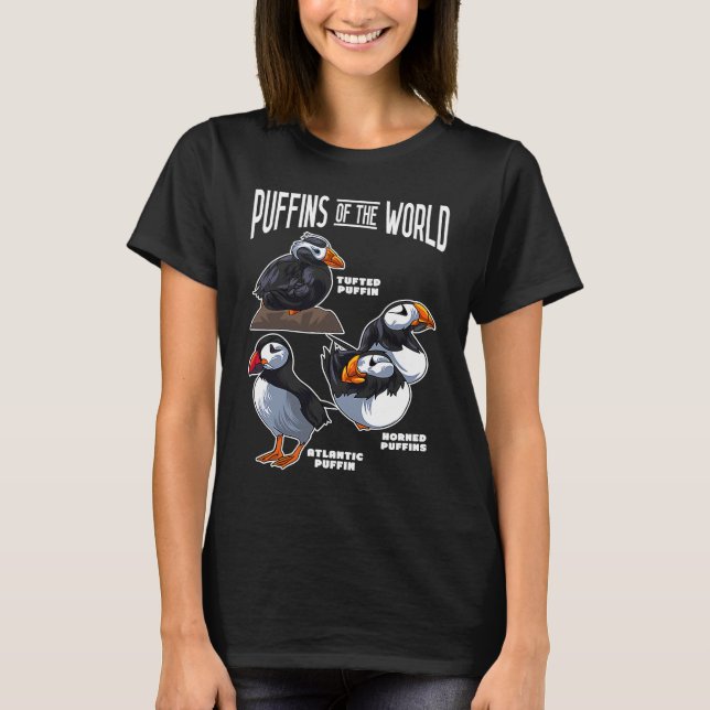 T-shirt Puffins Animals of the World Puffin Bird  Bird Own (Devant)