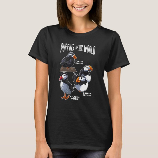 T-shirt Puffins Animals of the World Puffin Bird Bird Owne (Devant)