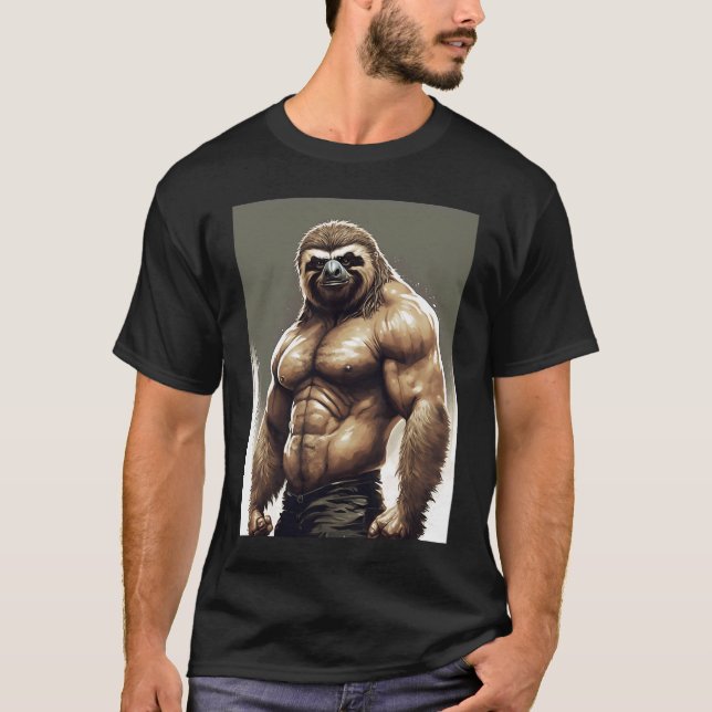 T-shirt Puffy mucous sloth fit de la salle de gym (Devant)