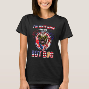 T-shirt Pug 4 juillet Jour de l'indépendance Drapeau États