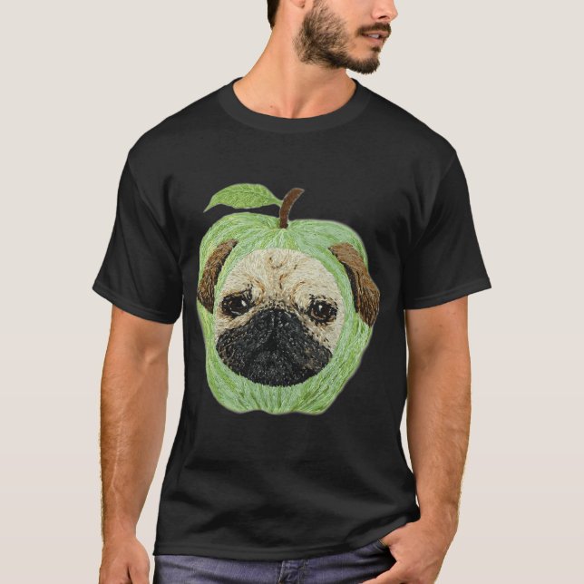 T-shirt Pug à tête de pomme (Devant)