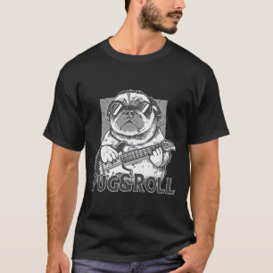 T-shirt Pug Amp Roll Chien Actif