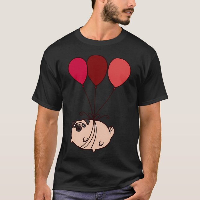 T-shirt Pug ballon (Devant)