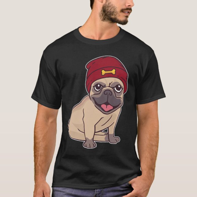 T-shirt Pug chapeau bébé classique  23 (Devant)