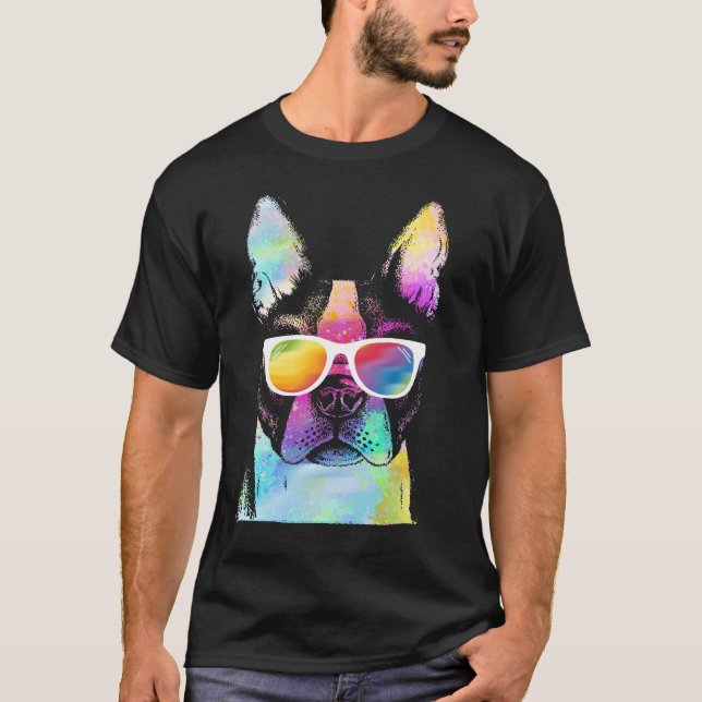 T-shirt Pug cool d'été (Devant)