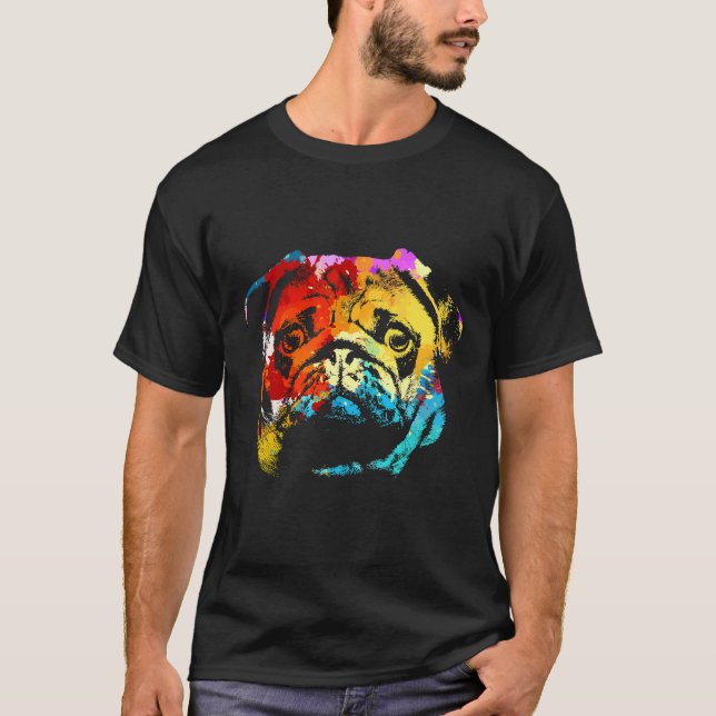 T-shirt PUG COULEUR VIVE Classique  428 (Devant)