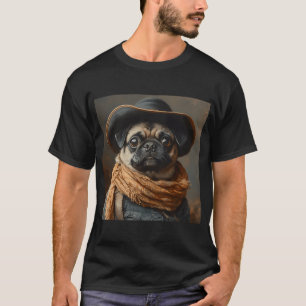 T-shirt Pug Cow-boy Mexicain - Pug Country Occidental - Él