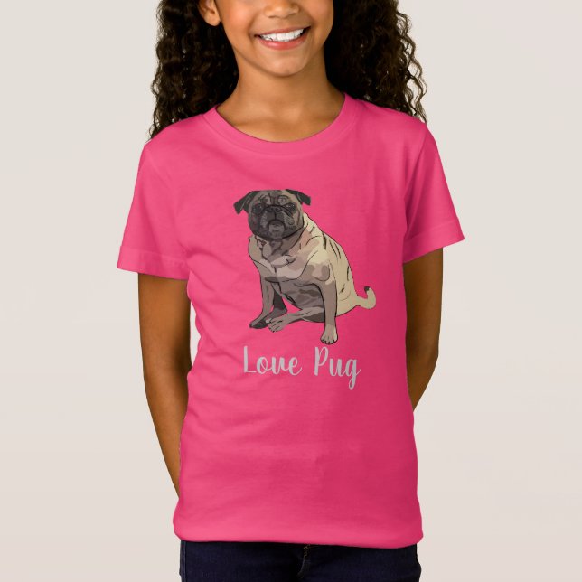 T-Shirt Pug d'amour (Devant)