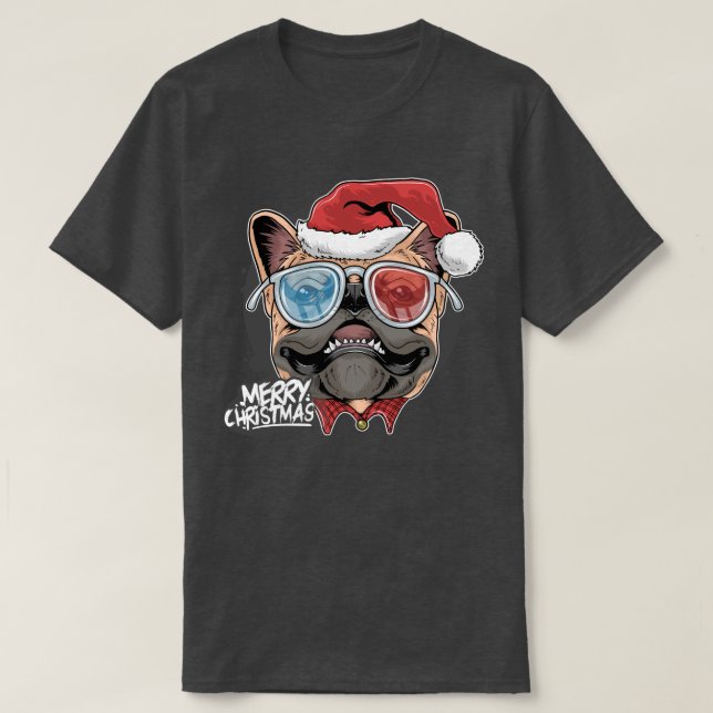 T-shirt Pug de Christmas (Design devant)