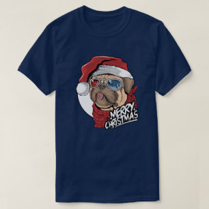 T-shirt Pug de Christmas