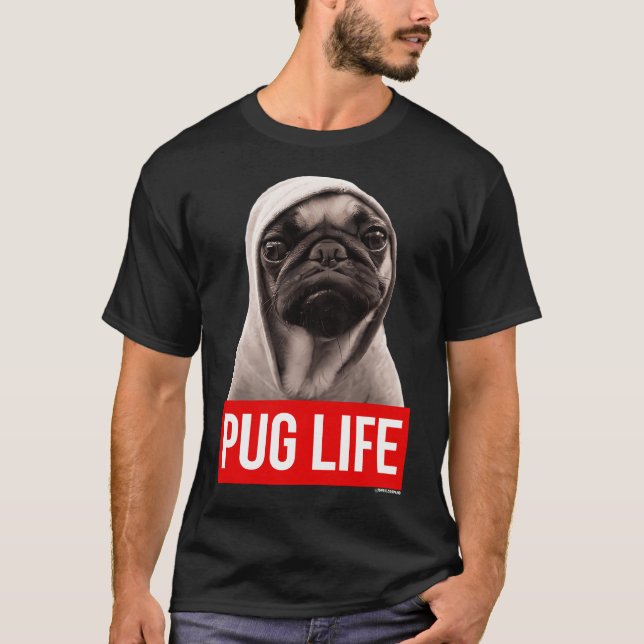 T-shirt Pug de la vie de pug original (Devant)