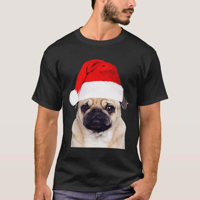 T-SHIRT PUG DE NOËL 971 (Devant)