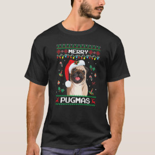 T-shirt Pug de Noël Santa pour Pug Joyeux Pugmas Xmas
