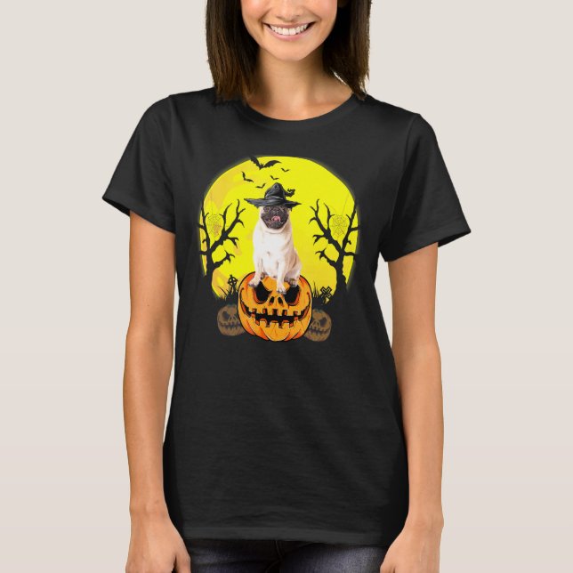 T-shirt Pug d'Halloween (Devant)