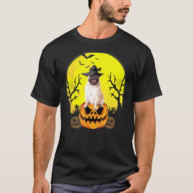 T-shirt Pug d'Halloween (Devant)