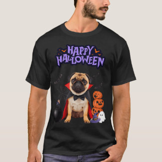 T-shirt Pug Dracula Halloween