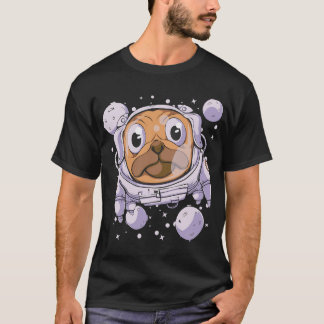 T-shirt Pug drôle en combinaison spatiale - Chien astronau