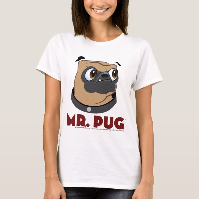 T-shirt Pug Front & back (Devant)