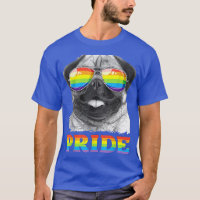 Pug Gay Pride LGBT Rainbow Flag Sung T LGBT