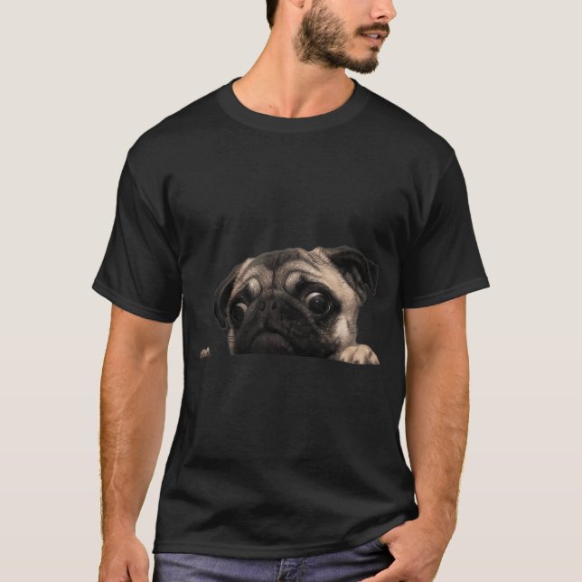 T-shirt Pug inquiet (Devant)