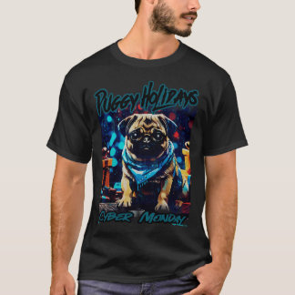 T-shirt Pug JOLIES FÊTES 64 CYBER LUNDI PUGGY FÊTES