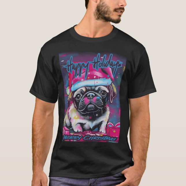 T-shirt Pug JOYEUX NOËL 120 JOYEUX NOËL (Devant)