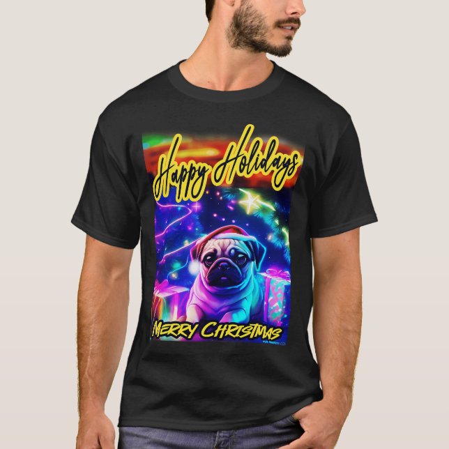 T-shirt Pug JOYEUX NOËL 83 JOYEUX NOËL (Devant)