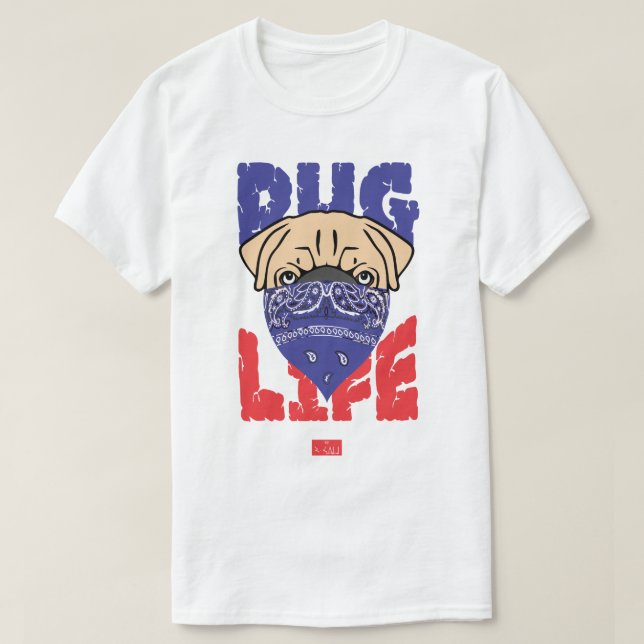 T-SHIRT PUG LIFE (Design devant)