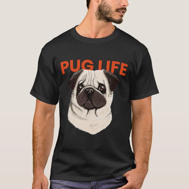T-shirt Pug Life Classique  418 (Devant)