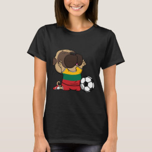 T-shirt Pug Lituanie Fans de football Maillot Lituanien Fo