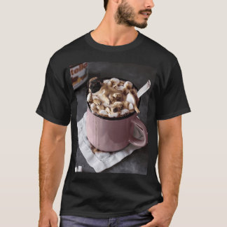 T-shirt Pug mignon boire guimauve
