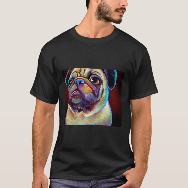T-shirt PUG mignon par Robert Phelps 208 (Devant)