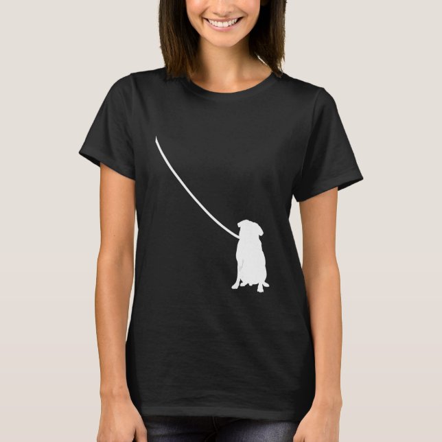T-shirt Pug on a Leash Dog  Mom Dad Pet Cute  Puppy (Devant)