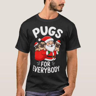 T-shirt Pug pour tout le monde Noël Santa
