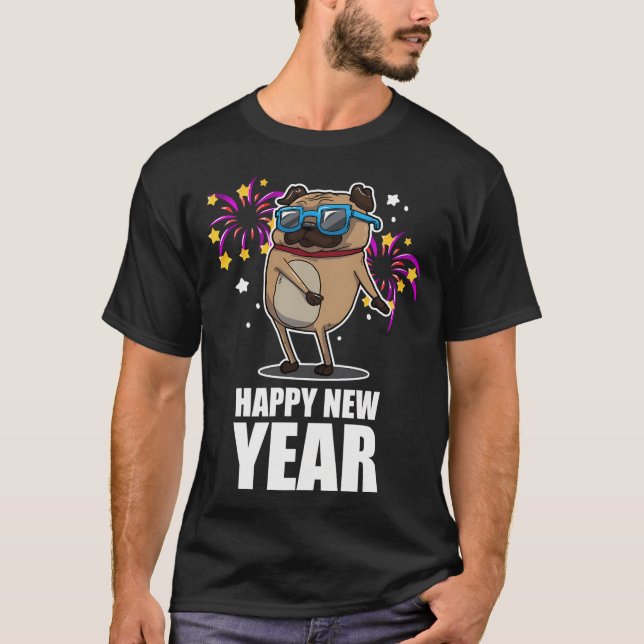 T-shirt pug qui a coulé (Devant)