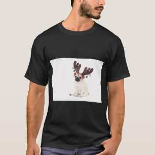 T-shirt Pug Renne Santa
