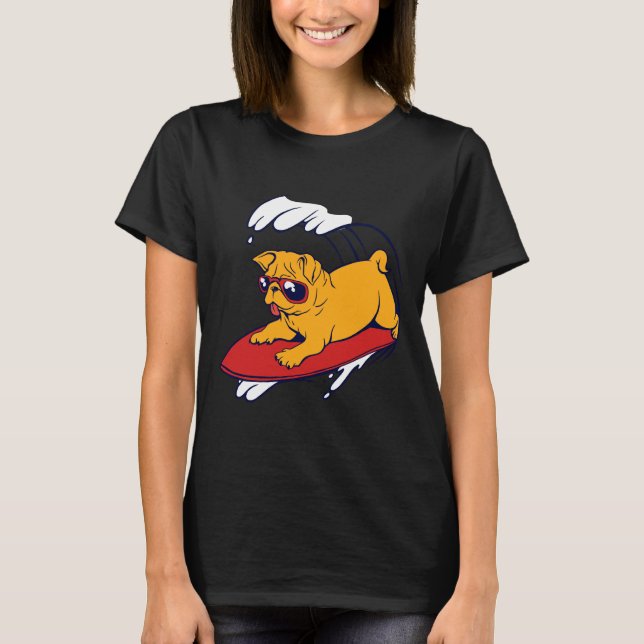 T-shirt PUG SURF Classique  17 (Devant)