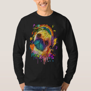 T-shirt Pug Thug Bouledogue Hollandais Animal Pun Propriét
