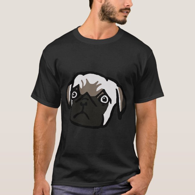 T-shirt Pug triste est triste (Devant)
