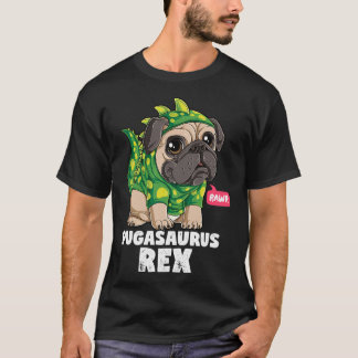 T-shirt Pugasaurus Rex T Pug Amoureux des Dinosaures Chien