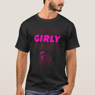 T-shirt Puggle Carlin Beagle fille chien fille sexe Reveal
